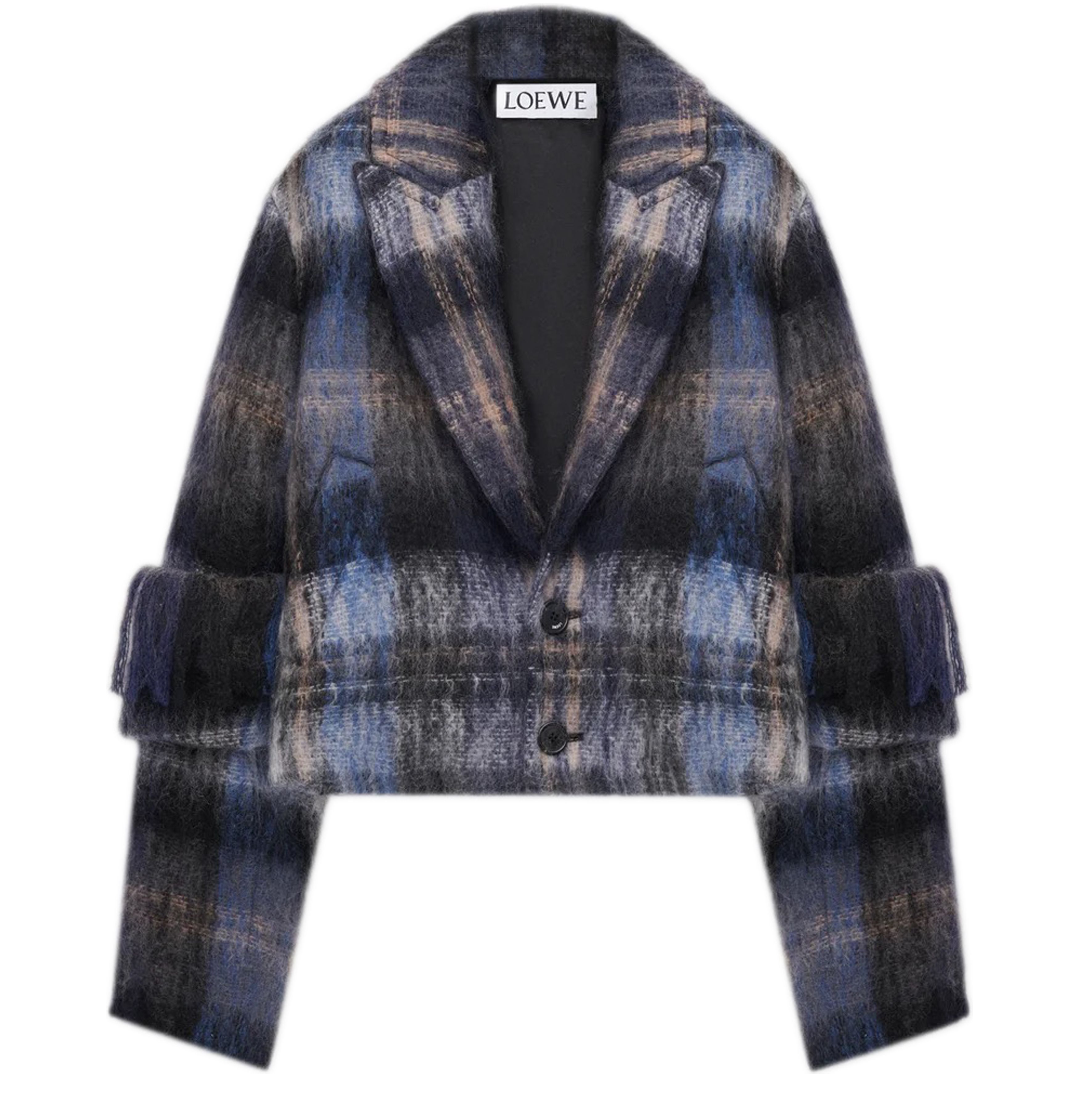 Jacket in mohair and wool blend