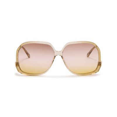 Chloé Wavy Sunglasses In Gold