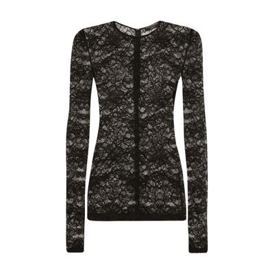 Dolce & Gabbana Lace Top In Black