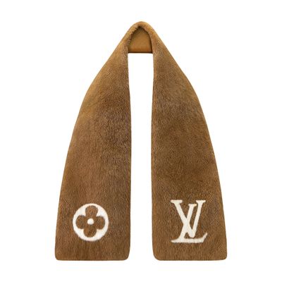 Louis Vuitton Lv Cosy Mink Fur Collection Scarf In Brown