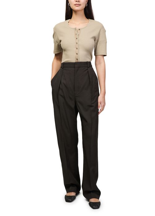 LEMAIRE Eng anliegendes T-Shirt Henley