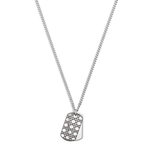 DIOR Cannage Plate Pendant Necklace