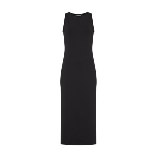 Max Mara Leisure Baccano Stretch-ponte Midi Dress In Nero