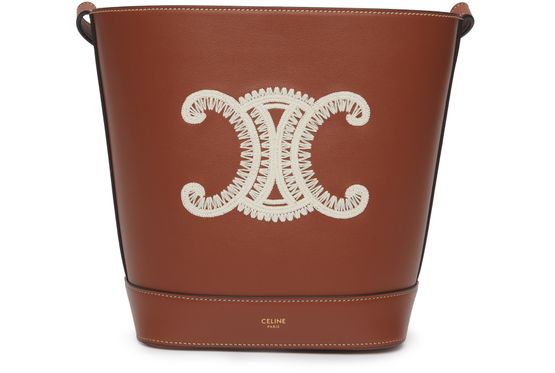 SMALL BUCKET CUIR TRIOMPHE in Smooth Calfskin