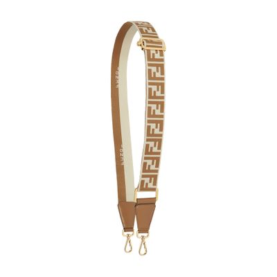 Fendi Long Adjustable Strap Strap You In Beige