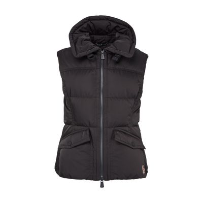 Moncler Hallaine Sleeveless Down Jacket In Black