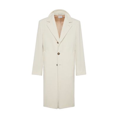 Brunello Cucinelli Velvet Coat In White