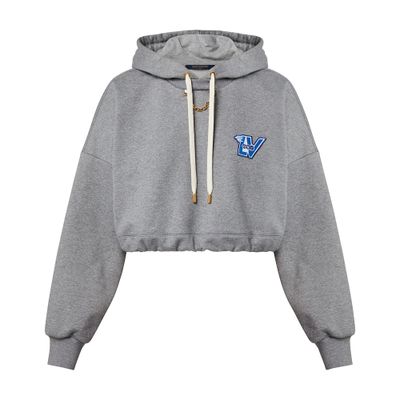 Louis Vuitton Lv Flight Mode Cropped Hoodie In Grey | ModeSens
