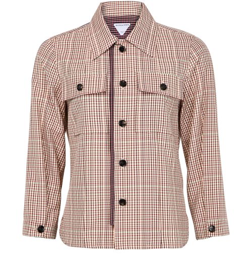 BOTTEGA VENETA Checkered cotton shirt