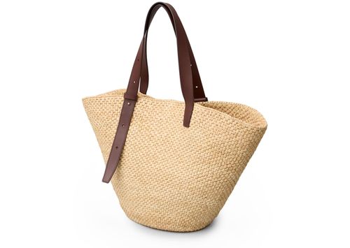 LIE STUDIO Bianca large raffia bag