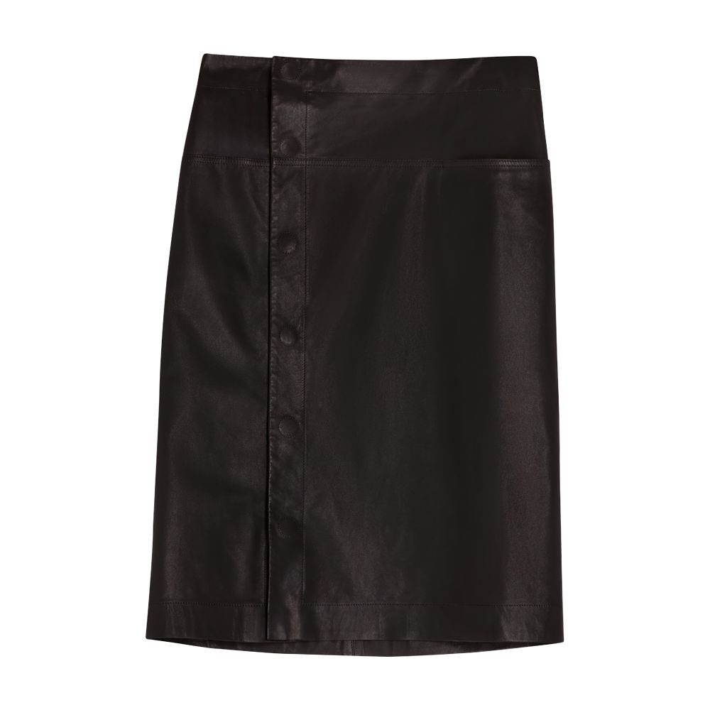 Leather wrapover skirt thumbnail 6