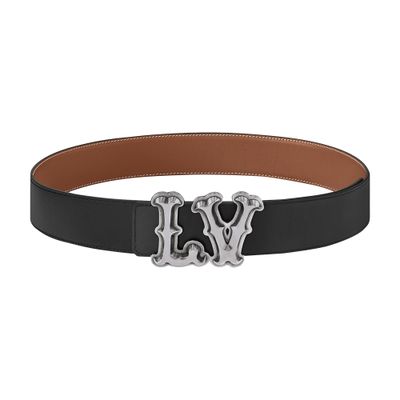 Louis Vuitton Lv Ranch 40mm Reversible Belt In Black