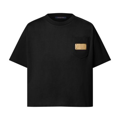 Louis Vuitton Signature Plaque T-shirt In Black