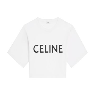 CELINE Classic CROPPED CELINE T-SHIRT IN COTTON JERSEY 2X761671Q.01EA