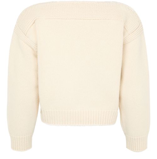 CELINE Boat neck sweater in chunky cashmere