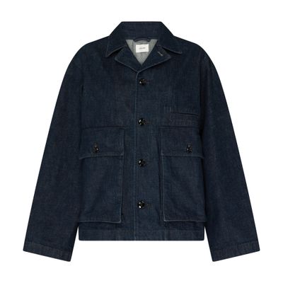 Lemaire Oversized-pocket Denim Jacket In Blue