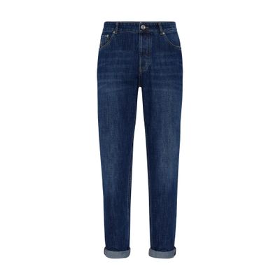 Brunello Cucinelli Lightweight Denim Trousers In Blue