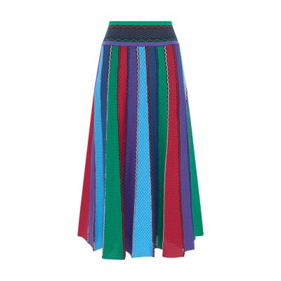 Molli Fragola Pleated Maxi Skirt In Multicolor