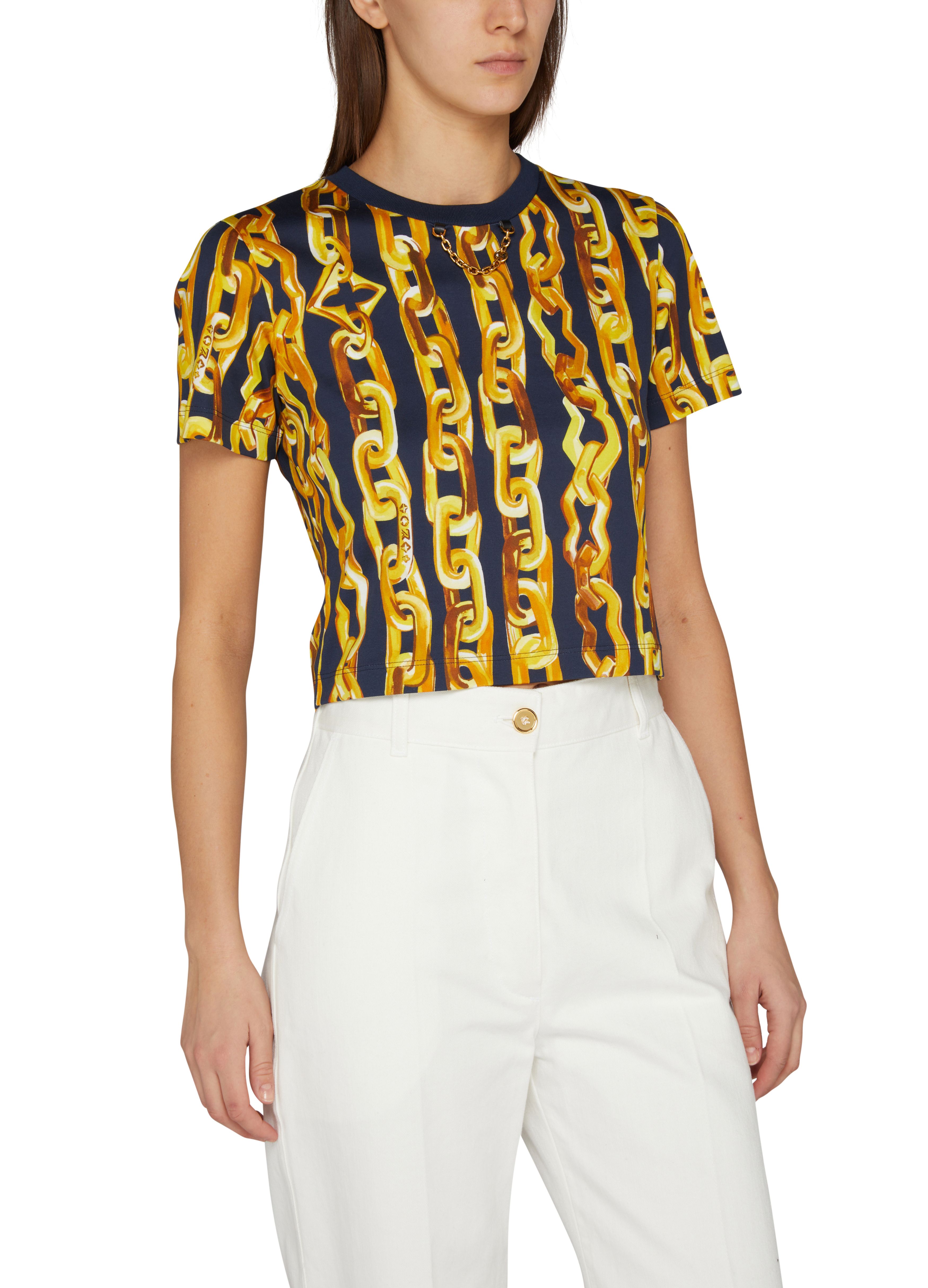 Chain Print Crop Top thumbnail 3