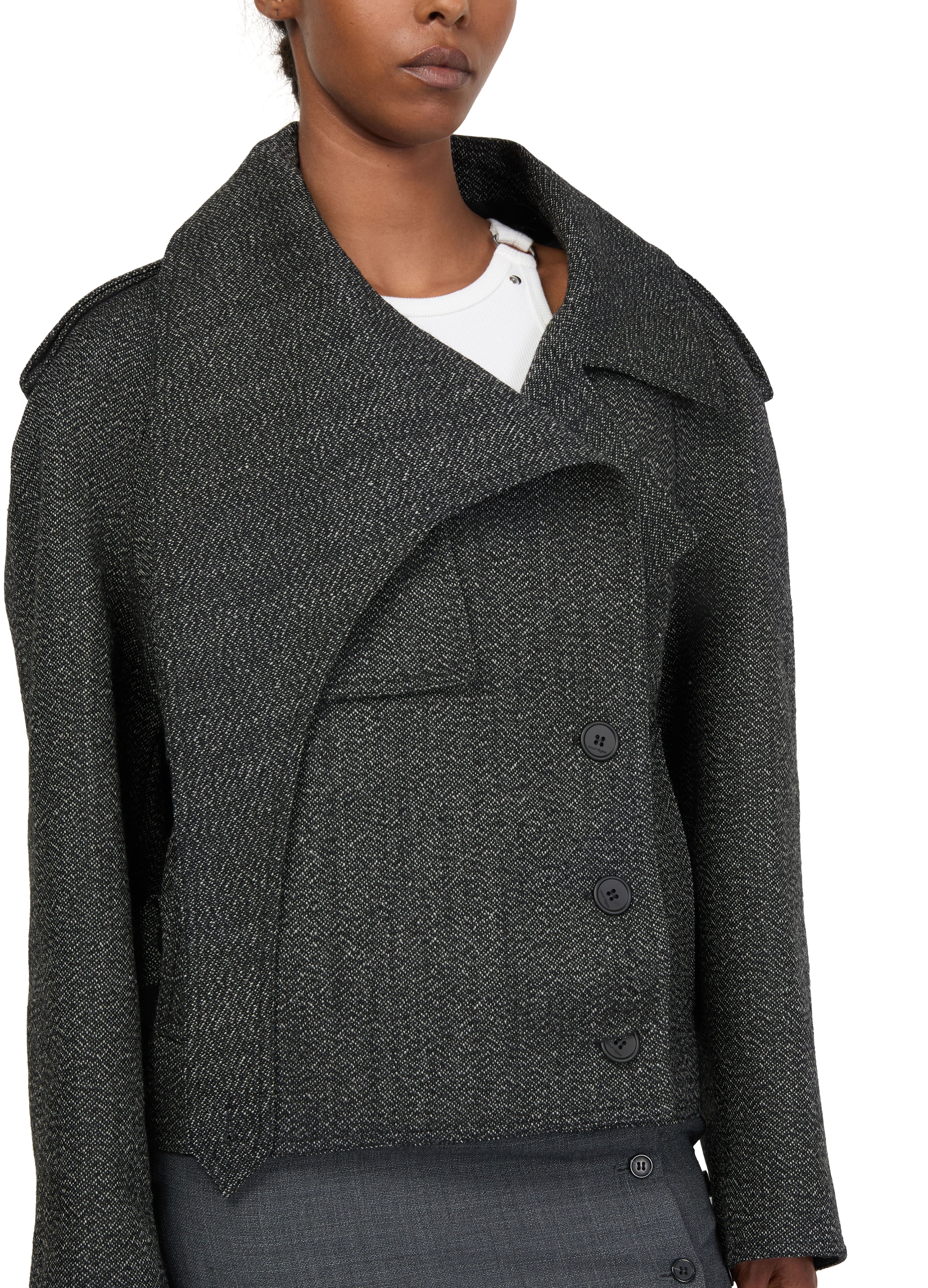 Oblique caviar wool coat thumbnail 4