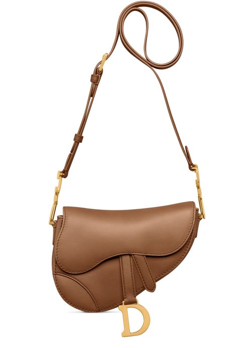 DIOR Mini soft Saddle bag with strap vintage smooth calfskin