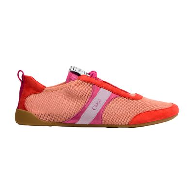 Chloé Kick Mesh Sneaker In Orange