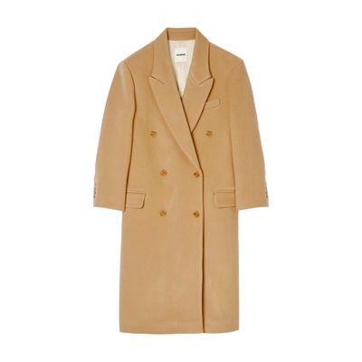 sandro ベージュ ダブルブレスト ロングコート