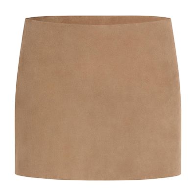 Khaite Jett Mini Skirt In Green