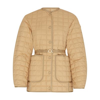 Moncler Alleuze Quilted Down Jacket In Beige