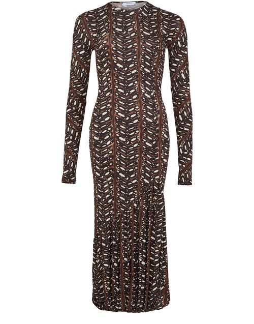 FERRAGAMO Robe longue stretch effet ballon