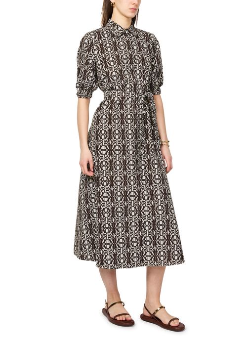 MAX MARA Luxgi cotton poplin knitted maxi dress