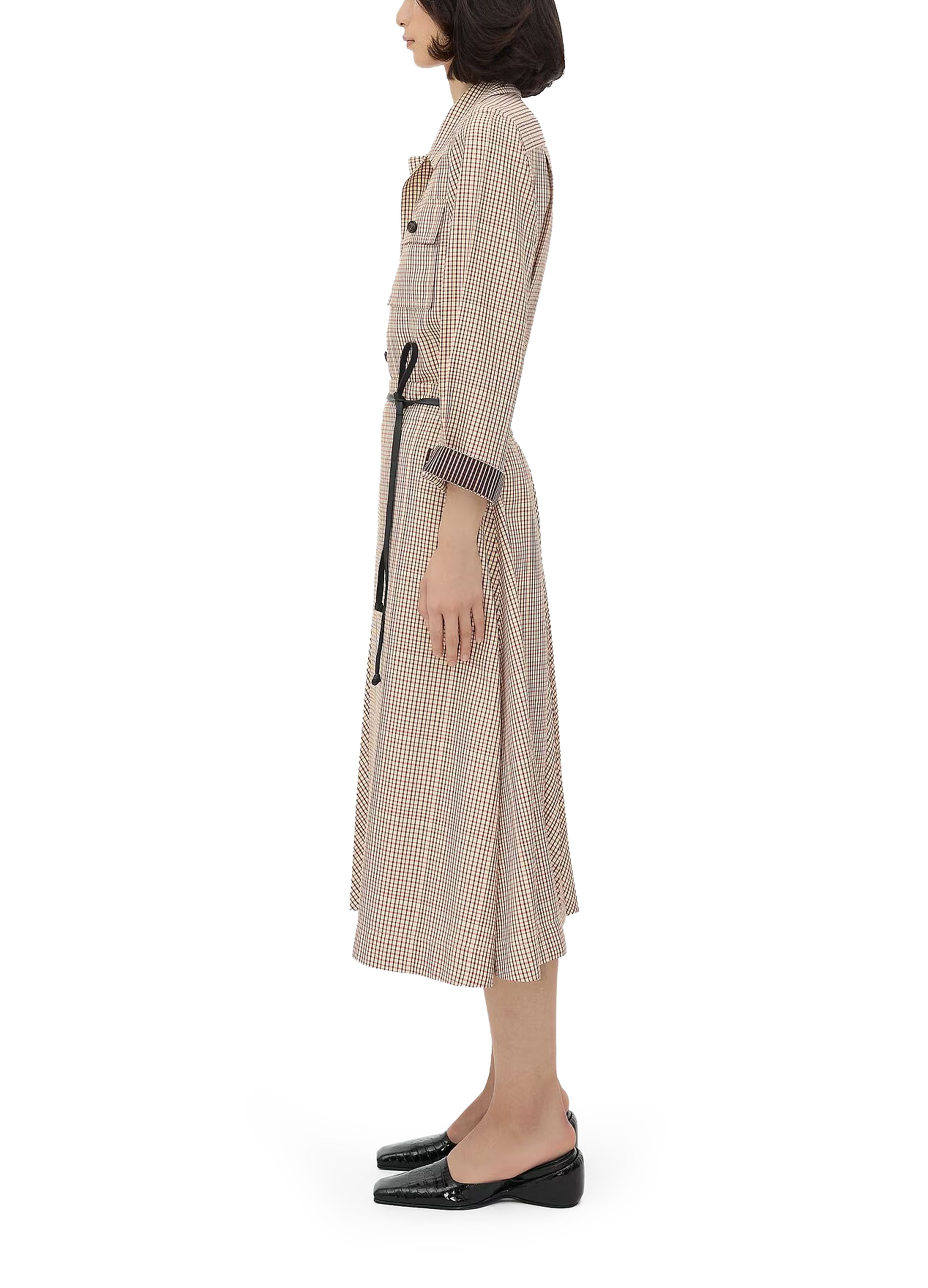 Chequered cotton skirt thumbnail 6