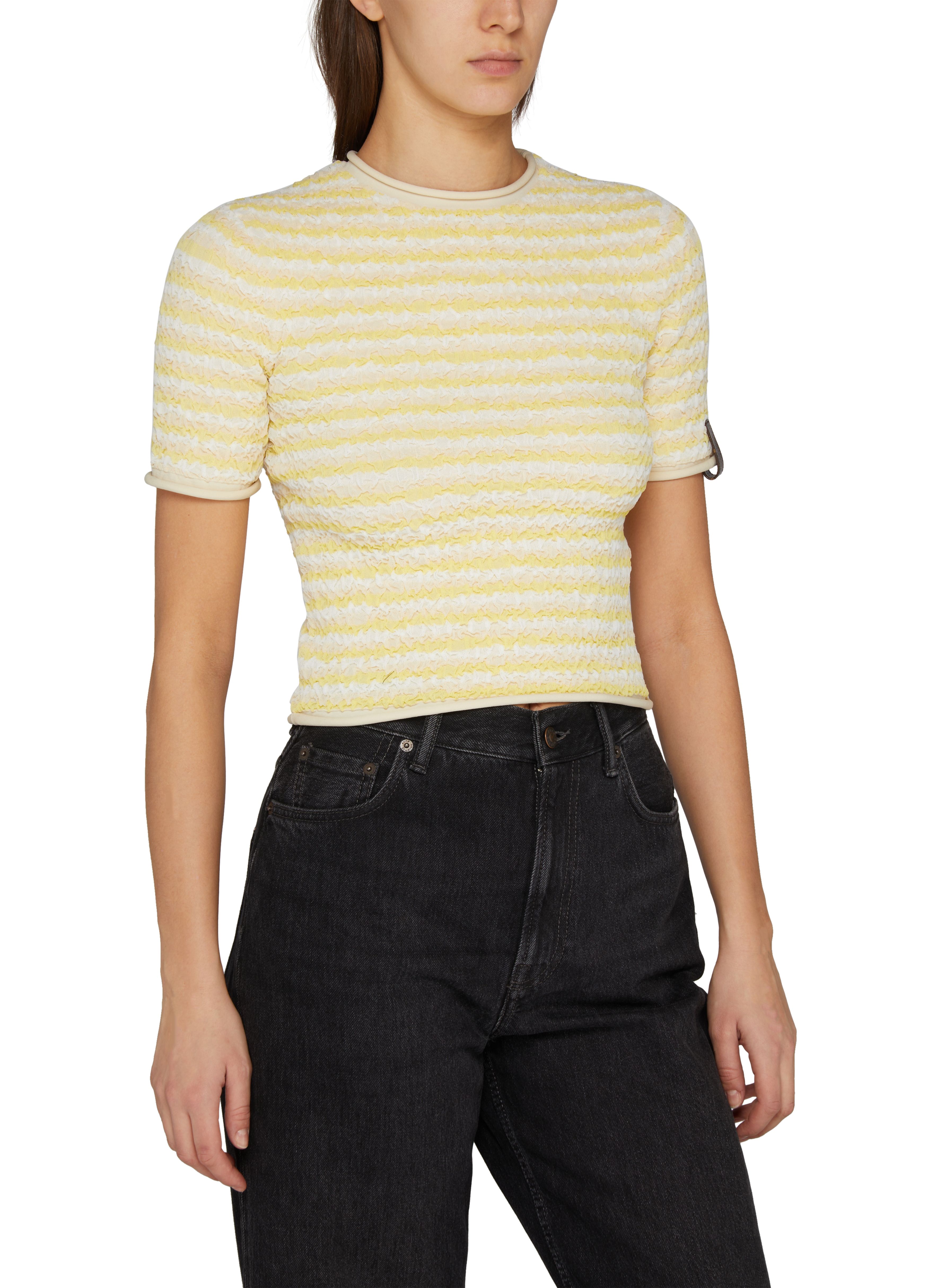 Crinkle Knit Striped Top thumbnail 3