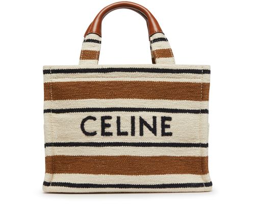 CELINE Small cabas Thais in striped textile with celine jacquard