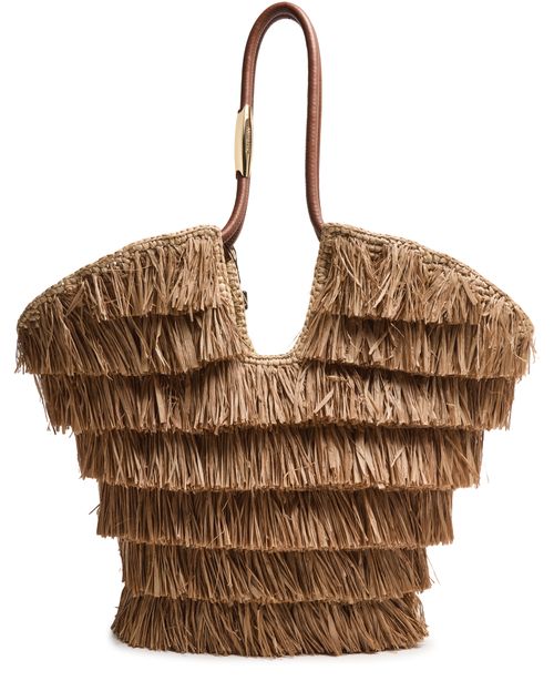 ZIMMERMANN Goldentime medium fringed tote bag