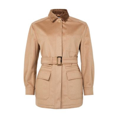 Max Mara Leva Belted Coat In Brown
