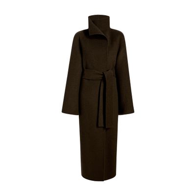 Khaite Romare Belted Coat In Green