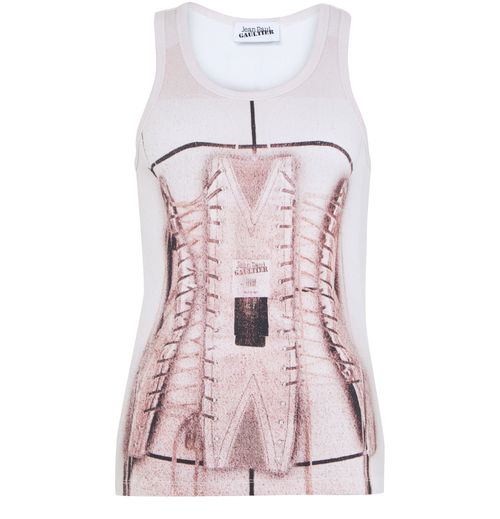 JEAN PAUL GAULTIER Trompe-l'œil printed tank top