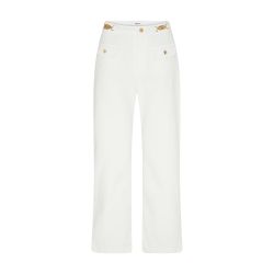 CELINE｜CHINO PANTS (GOURMETTES PANTS (2P76A547Z 01OW)) Women's Pants with gourmettes in cotton gabardine | CELINE | 24S