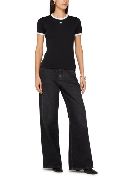 COURREGES Signature contrast t-shirt