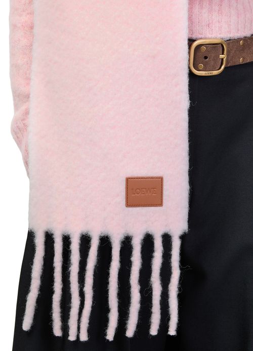 LOEWE Two-tone alpaca and wool scarf