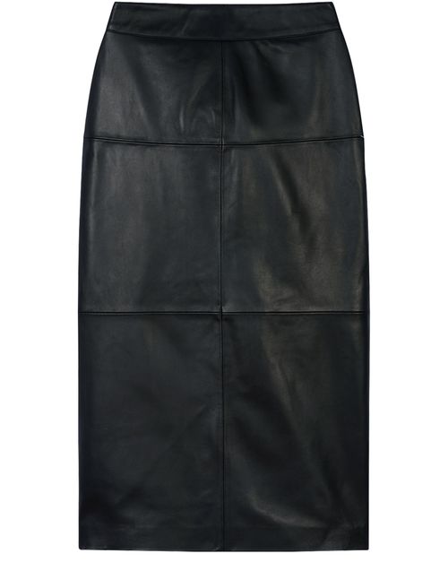 BOMPARD Lamb leather midi skirt