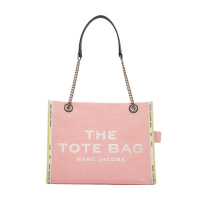Marc Jacobs The Denim Chain Crossbody Tote Crossbody Bags Pink In Pink