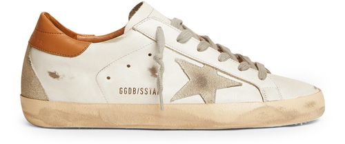 GOLDEN GOOSE Sneakers avec étoile en daim et languette au talon Super-Star