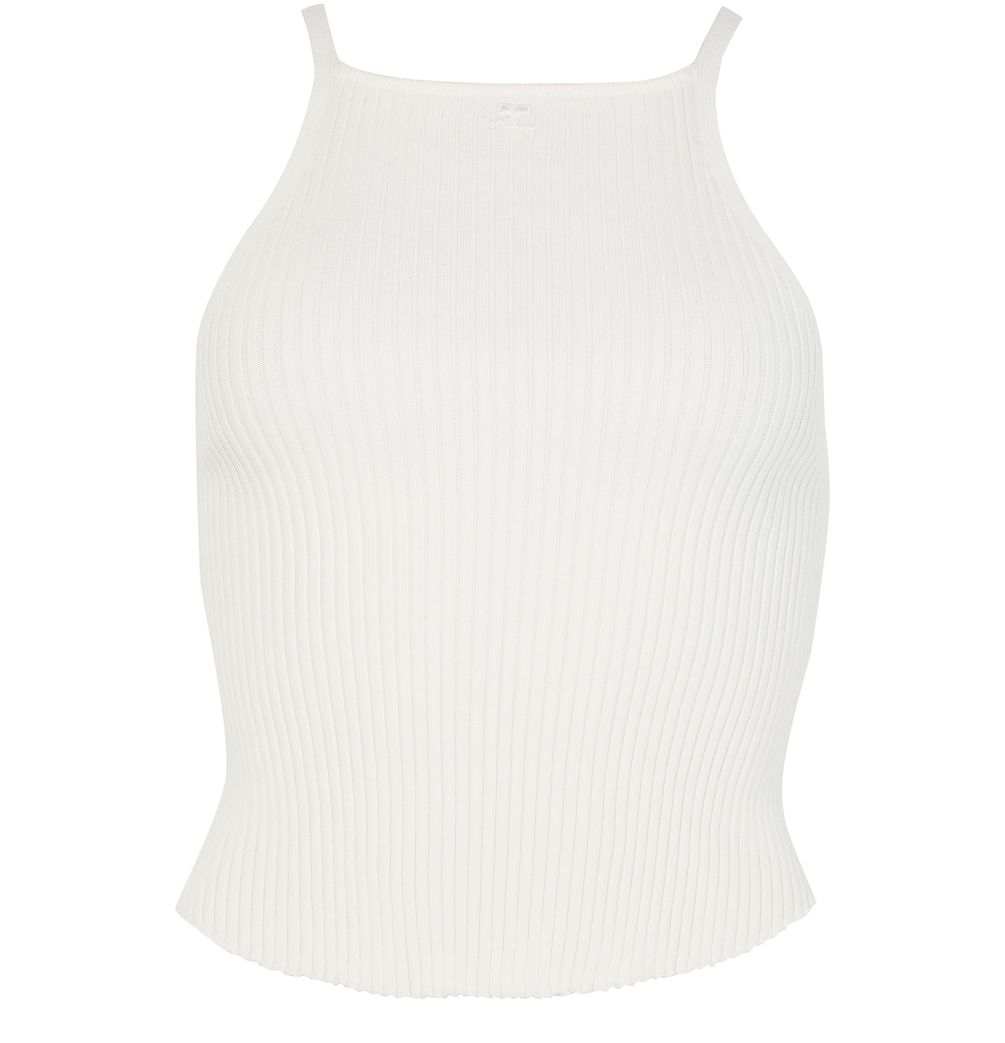 Circle rib knit top