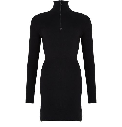 COURREGES Zipped mockneck dress