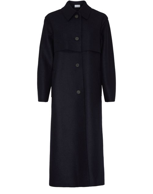 HARRIS WHARF LONDON Shield coat pressed wool and polaire