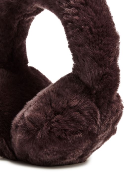 YVES SALOMON Cache oreilles en fourrure de lapin rex