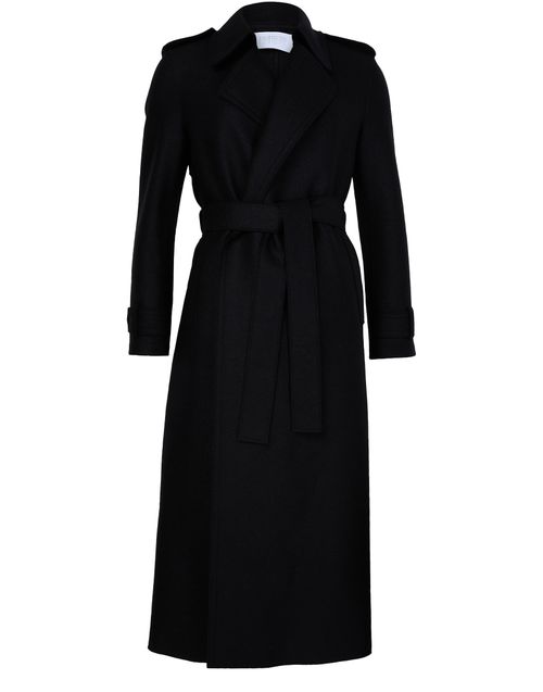 HARRIS WHARF LONDON Double-stitched long trench in pressed wool