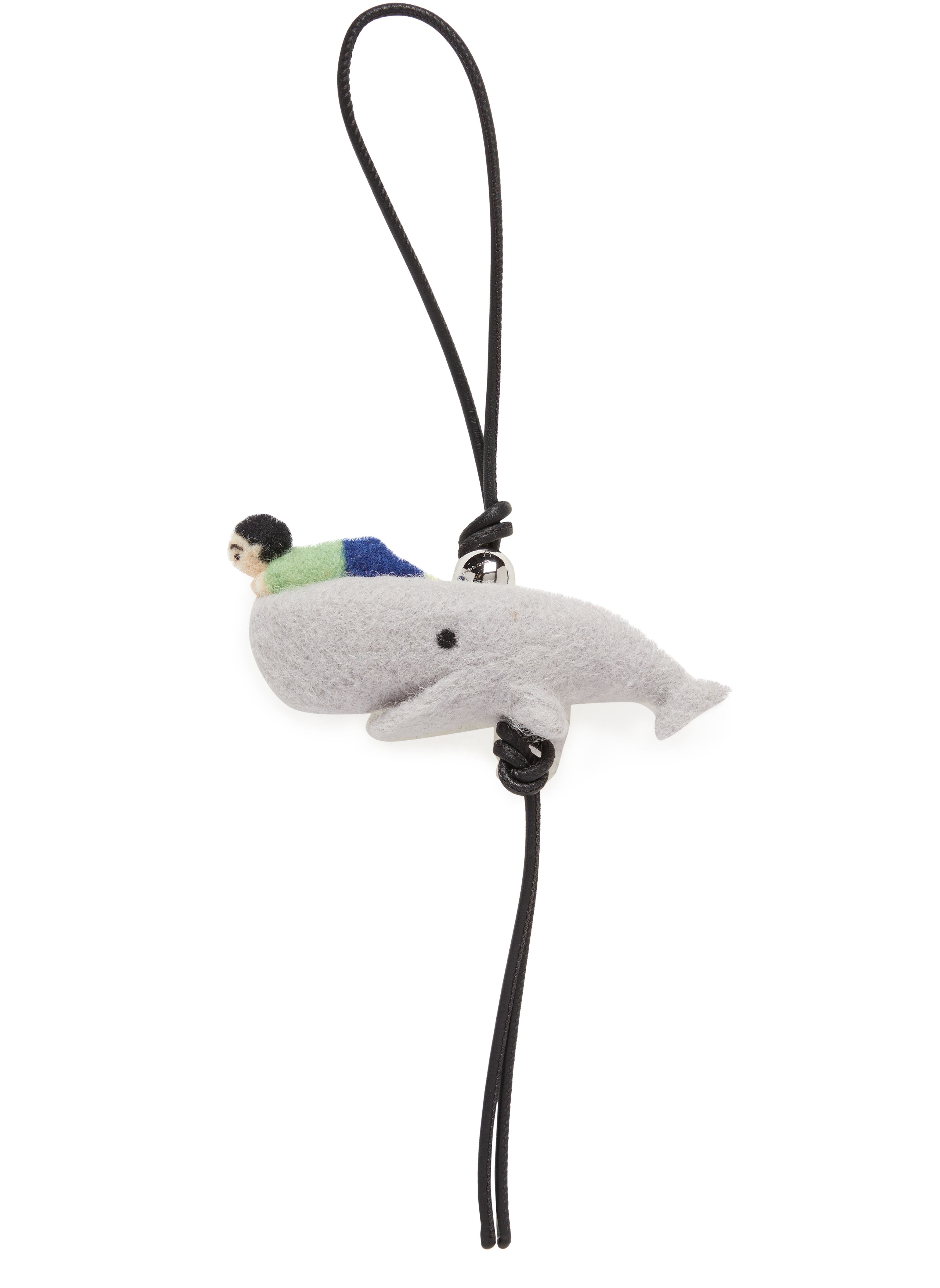 x Suna Fujita - Child and whale felt and calf leather bag jewel thumbnail 3